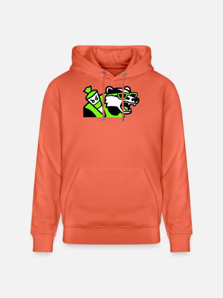 Badger Schoolbag Mascot - Stanley/Stella CRUISER Unisex Organic Hoodie - light red