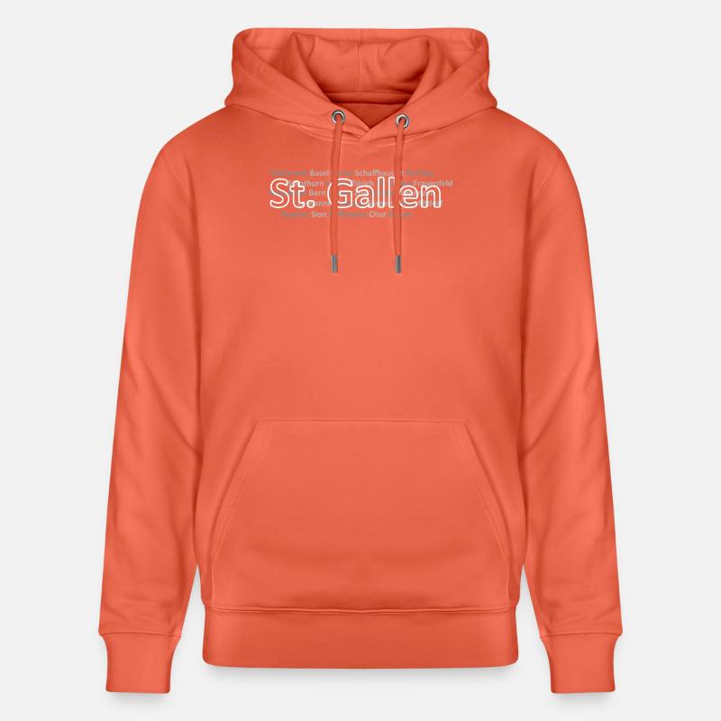 Schweizer Städte St Gallen - Stanley/Stella Unisex Bio-Hoodie CRUISER  - Hellrot