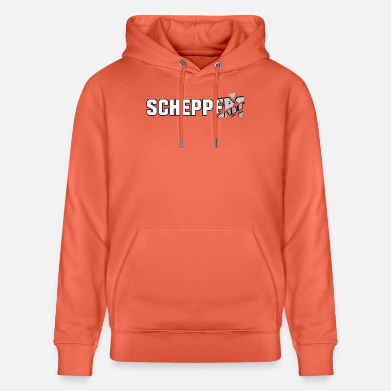 Scheppert "das Design zur Technoparty" - Stanley/Stella Unisex Bio-Hoodie CRUISER - Hellrot