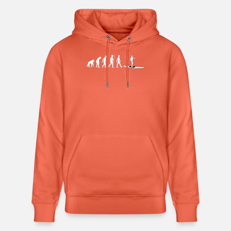 Évolution vers le paddleboard debout - Sweat à capuche bio CRUISER Stanley/Stella Unisexe - rouge clair