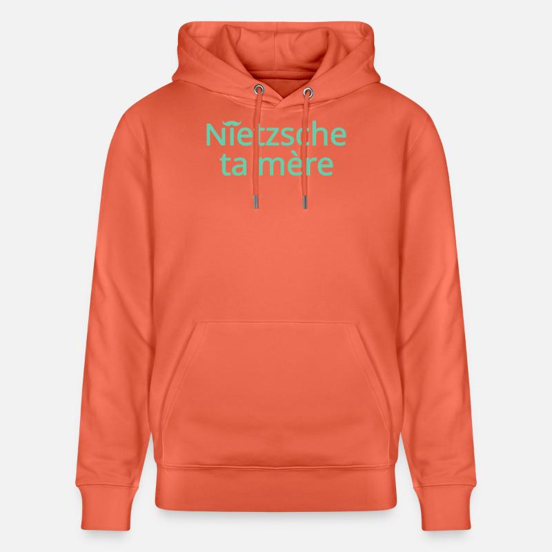 Nietzsche ta mère Vert Clair - Sweat à capuche bio CRUISER Stanley/Stella Unisexe - rouge clair