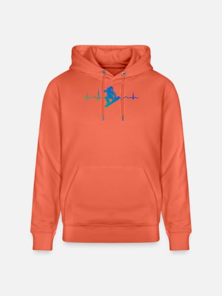 Compact snowboard design for snowboard - Stanley/Stella CRUISER Unisex Organic Hoodie - light red