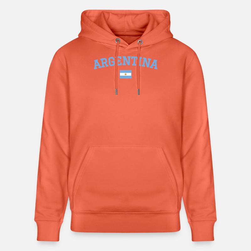 Design du drapeau argentin bleu - Sweat à capuche bio CRUISER Stanley/Stella Unisexe - rouge clair