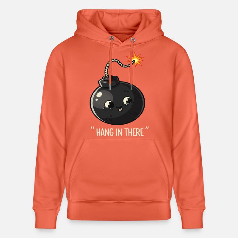 Kawaii Exploding Bomb Comic Design - Stanley/Stella CRUISER Unisex Organic Hoodie - light red