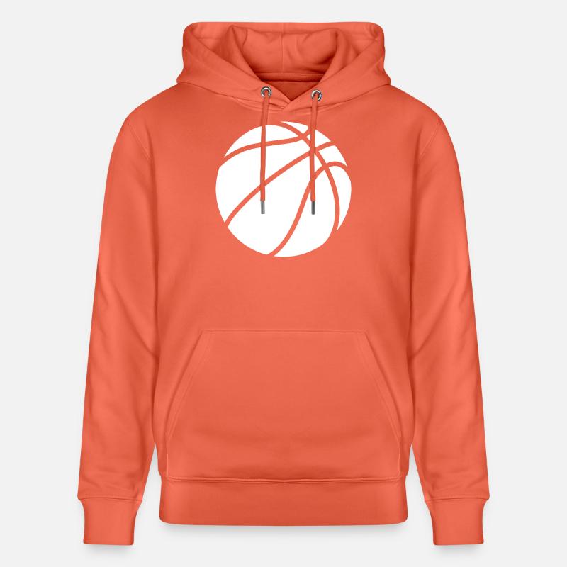 Basketball Logo weiß - Stanley/Stella Unisex Bio-Hoodie CRUISER  - Hellrot
