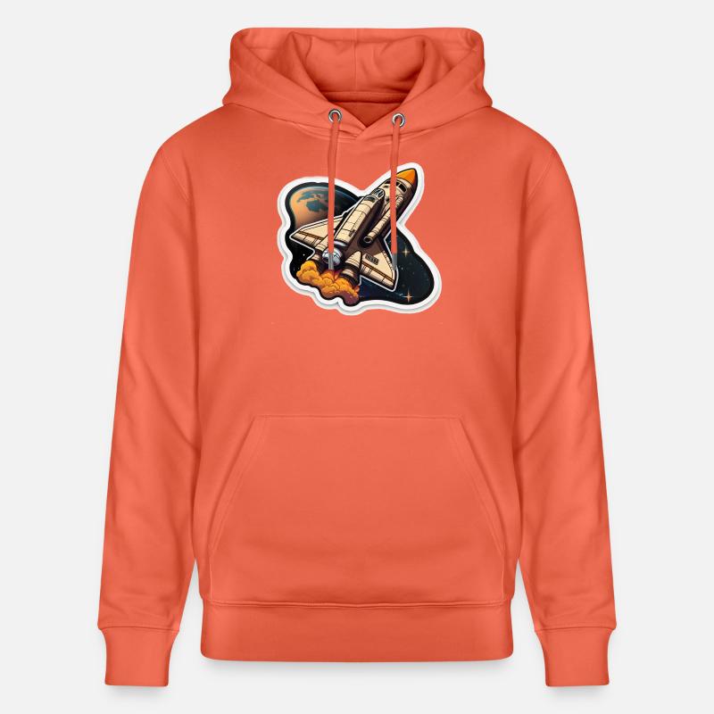 Fusée spatiale - Sweat à capuche bio CRUISER Stanley/Stella Unisexe - rouge clair