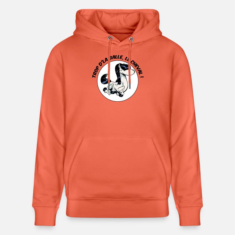 Trop d'la balle, le cheval ! - Sweat à capuche bio CRUISER Stanley/Stella Unisexe - rouge clair