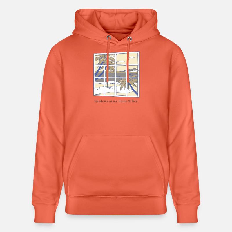 Fenêtres dans mon bureau à domicile - Sweat à capuche bio CRUISER Stanley/Stella Unisexe - rouge clair