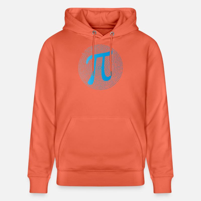 π (pi) dans Data Spiral - Sweat à capuche bio CRUISER Stanley/Stella Unisexe - rouge clair