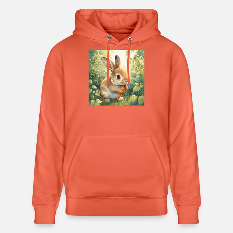 Petit lapin mignon - Sweat à capuche bio CRUISER Stanley/Stella Unisexe - rouge clair