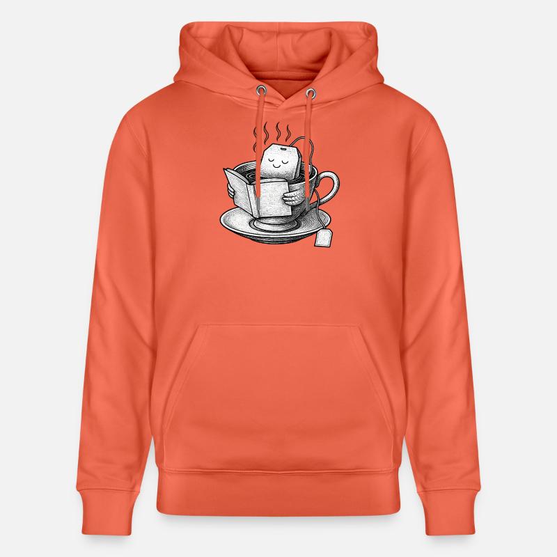 Cozy Tea Cup Reader - Stanley/Stella Unisex Bio-Hoodie CRUISER - Hellrot