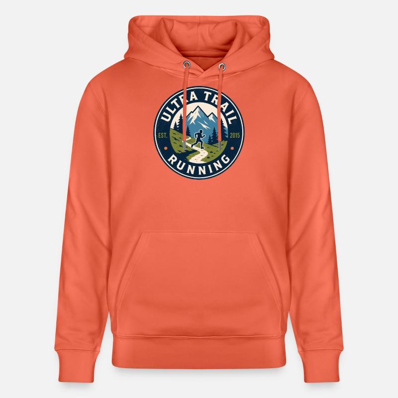 Ultra Trail Running - Sweat à capuche bio CRUISER Stanley/Stella Unisexe - rouge clair