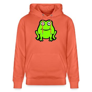 Frog Toad Smiles Funny Comic Happy Cute - Stanley/Stella CRUISER Unisex Organic Hoodie - light red - Front - Alina (178cm) & Michal (187cm)