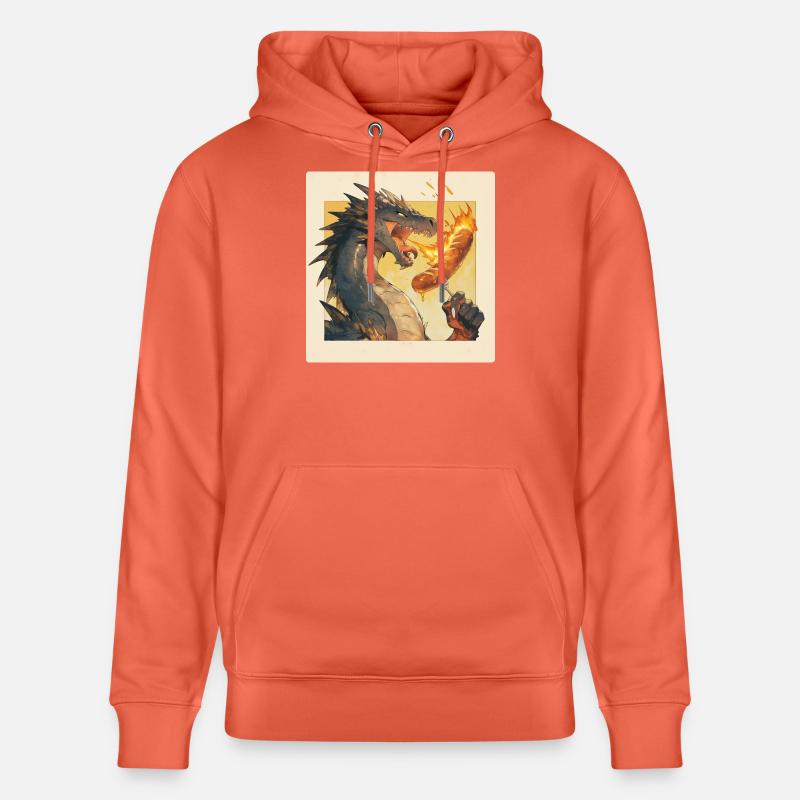 Dragon grille la bratwurst - Sweat à capuche bio CRUISER Stanley/Stella Unisexe - rouge clair