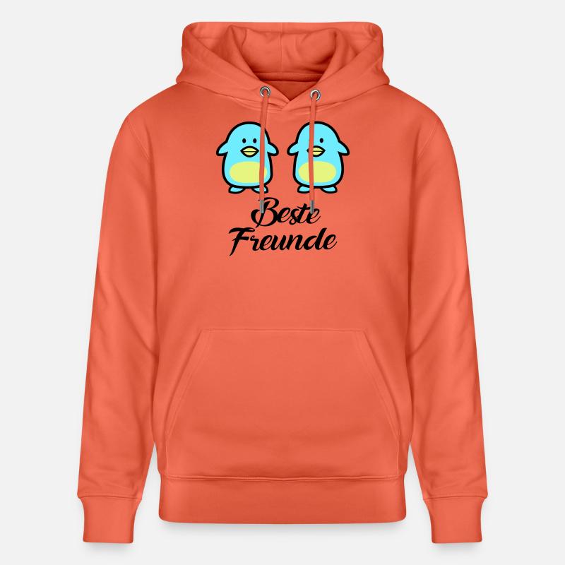 Pinguine Beste Freunde - Stanley/Stella Unisex Bio-Hoodie CRUISER  - Hellrot