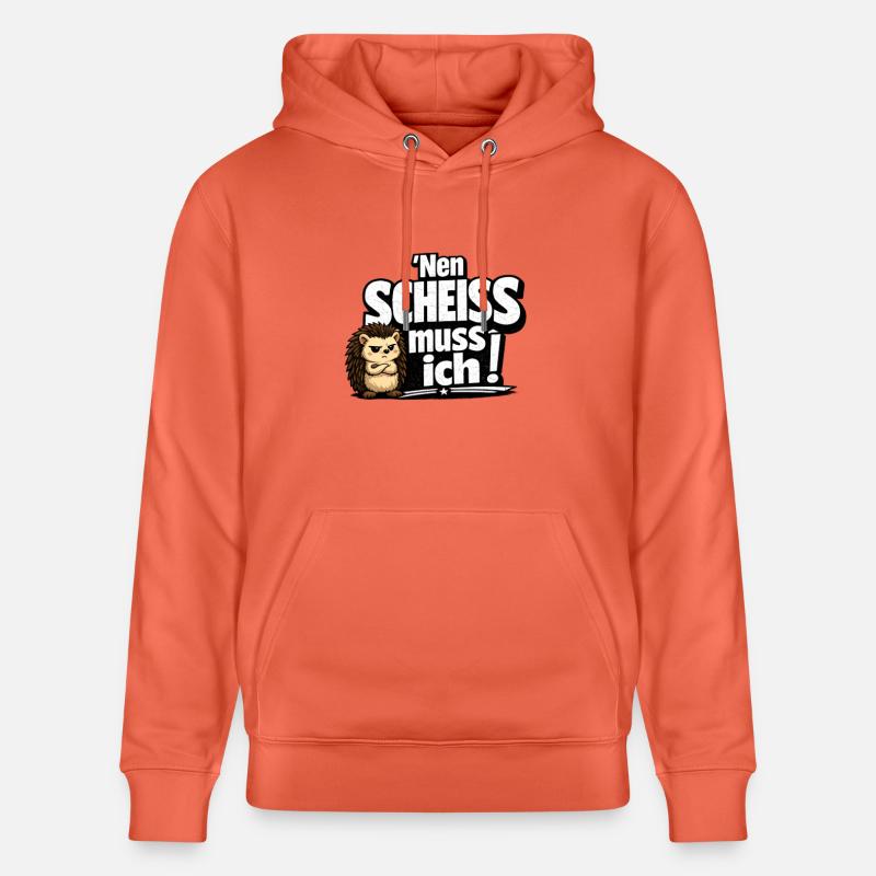 Nen Scheiss Muss Ich Igel - Stanley/Stella Unisex Bio-Hoodie CRUISER  - Hellrot