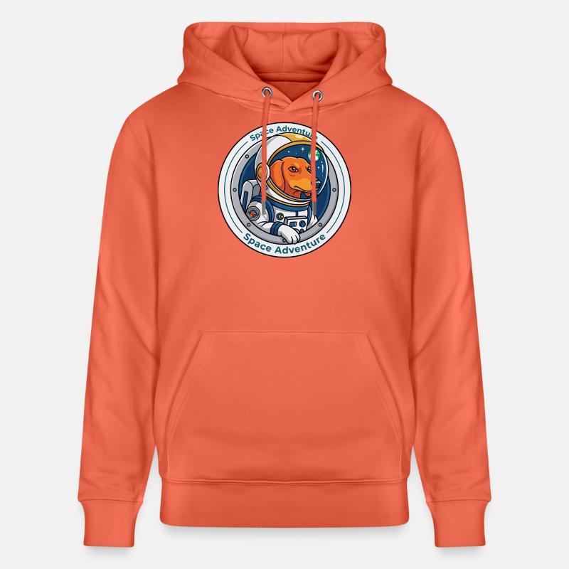 Aventure spatiale Teckel : Mission Weltall - Sweat à capuche bio CRUISER Stanley/Stella Unisexe - rouge clair