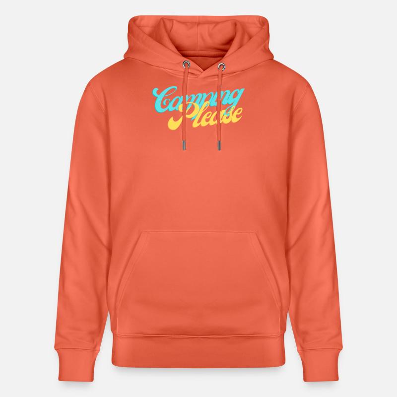 Camping Please Retro Script - Sweat à capuche bio CRUISER Stanley/Stella Unisexe - rouge clair