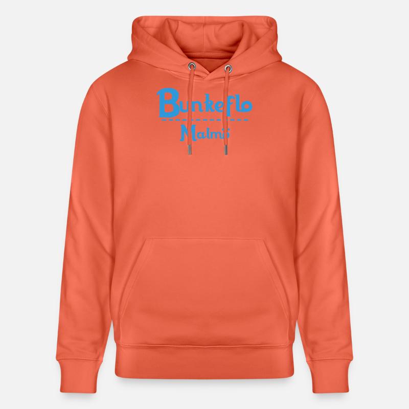 Centrum Malmö – Conception de texte bleu - Sweat à capuche bio CRUISER Stanley/Stella Unisexe - rouge clair