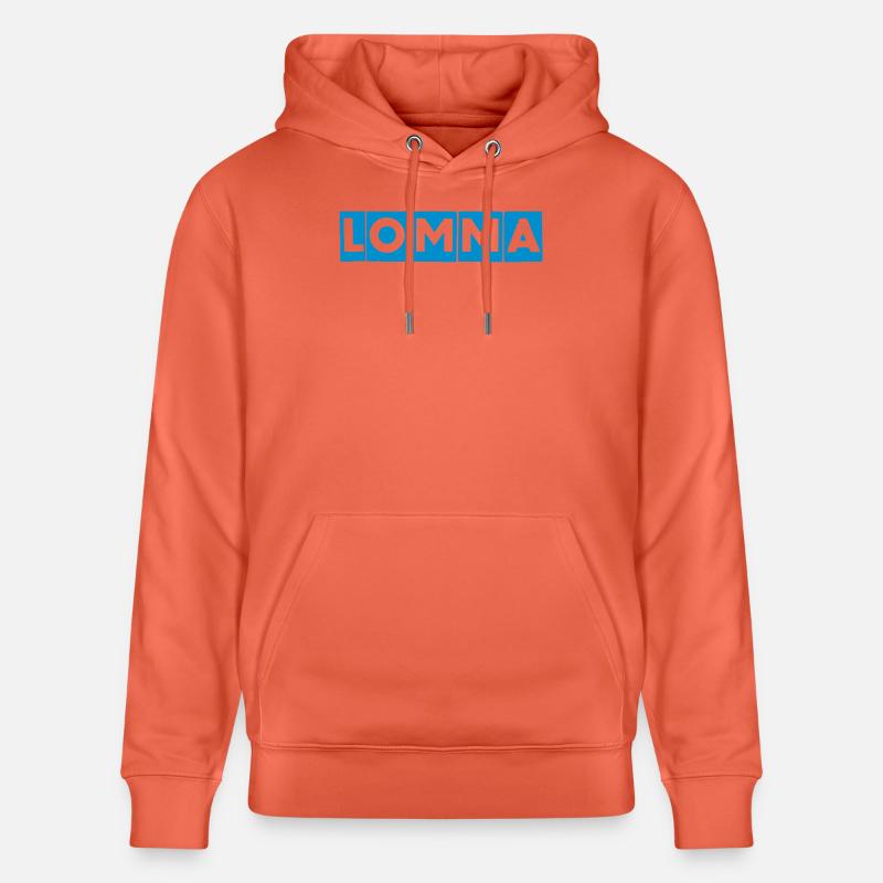 Conception du bloc Lomma Blue - Sweat à capuche bio CRUISER Stanley/Stella Unisexe - rouge clair