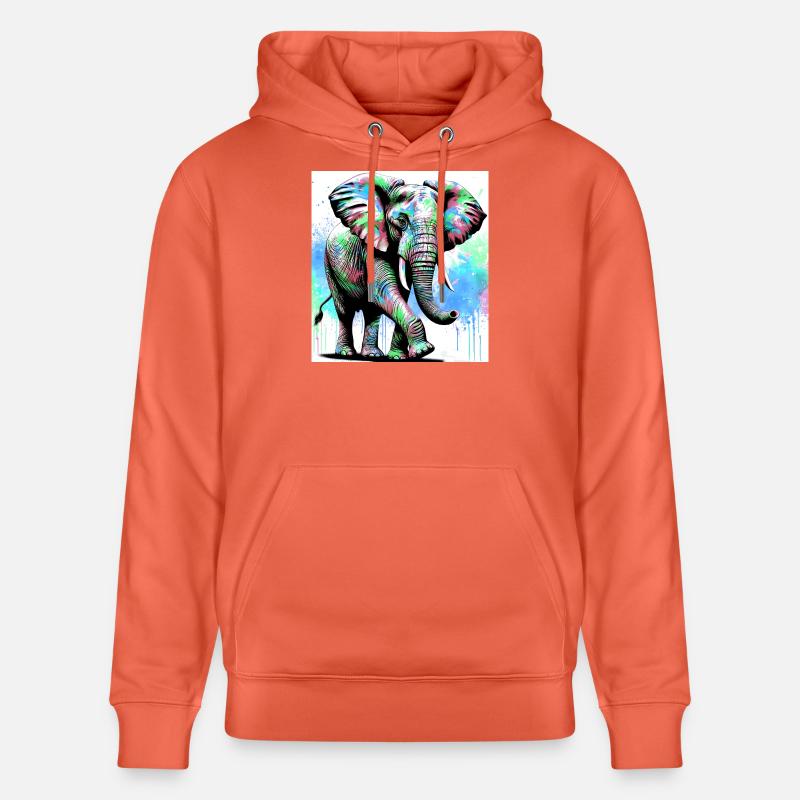 éléphant - Sweat à capuche bio CRUISER Stanley/Stella Unisexe - rouge clair