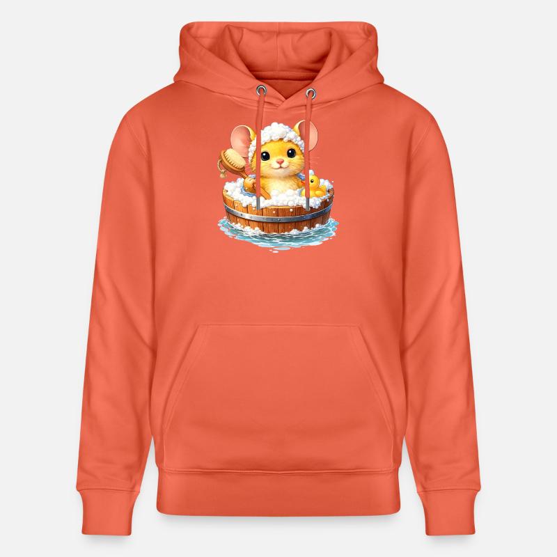 Un bain de souris mignon - Sweat à capuche bio CRUISER Stanley/Stella Unisexe - rouge clair