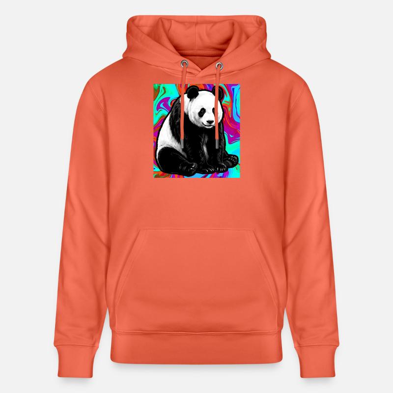 panda - Sweat à capuche bio CRUISER Stanley/Stella Unisexe - rouge clair