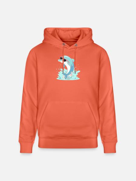 Delfin-Sommer-Pinkbrille - Stanley/Stella Unisex Bio-Hoodie CRUISER  - Hellrot