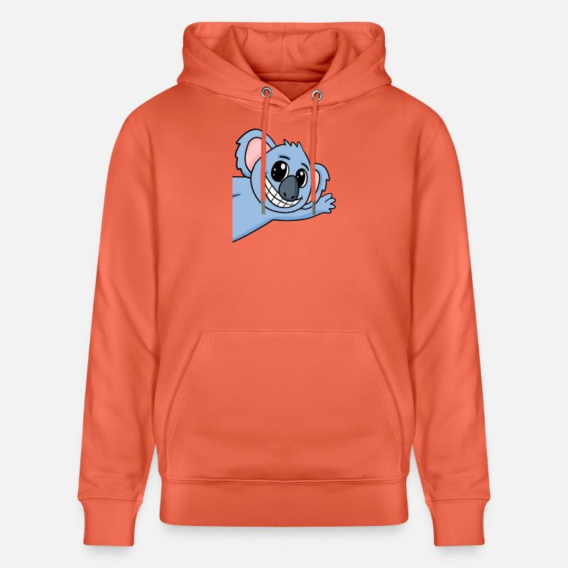 Koala Salutation Salutation Koala Bear - Sweat à capuche bio CRUISER Stanley/Stella Unisexe - rouge clair