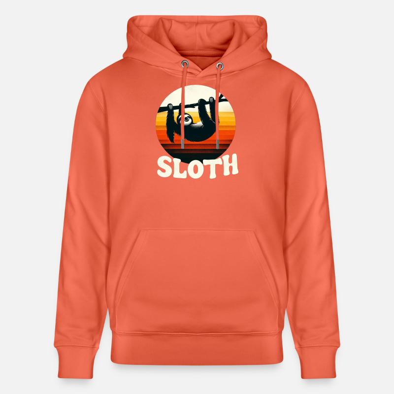 Paresseuse du coucher de soleil - Sweat à capuche bio CRUISER Stanley/Stella Unisexe - rouge clair