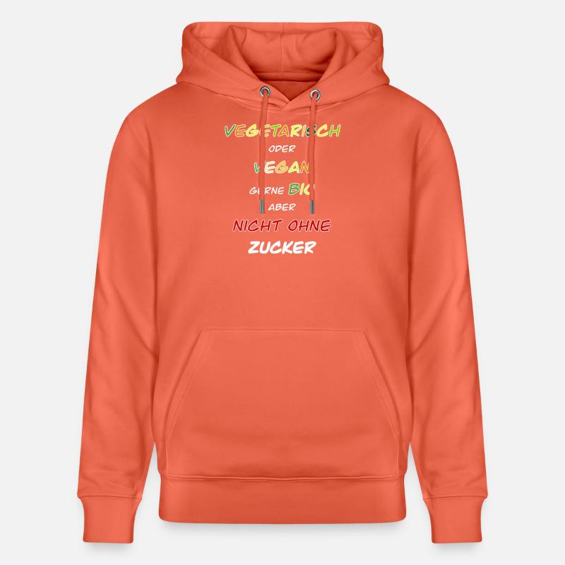 Végétarien, végétalien, bio de préférence ! - Sweat à capuche bio CRUISER Stanley/Stella Unisexe - rouge clair