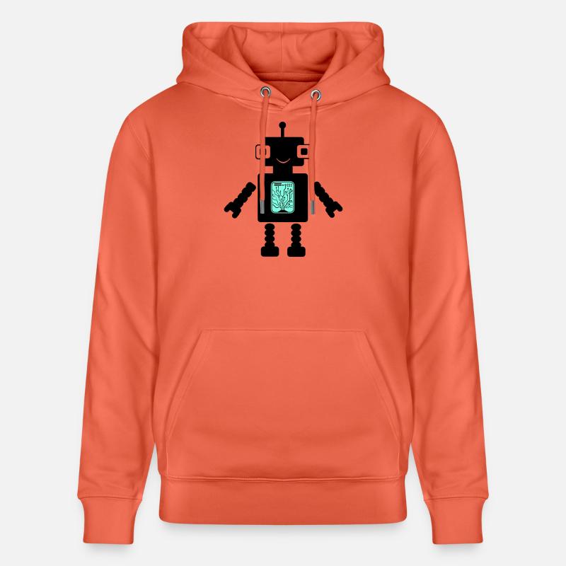 Robot Comic - Sweat à capuche bio CRUISER Stanley/Stella Unisexe - rouge clair