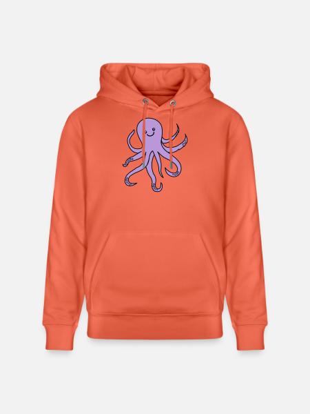 Charme de pieuvre violette - Sweat à capuche bio CRUISER Stanley/Stella Unisexe - rouge clair