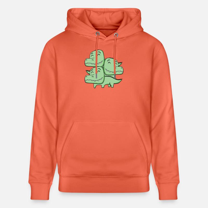 Crocodiles mignons - Crocodile - Sweat à capuche bio CRUISER Stanley/Stella Unisexe - rouge clair