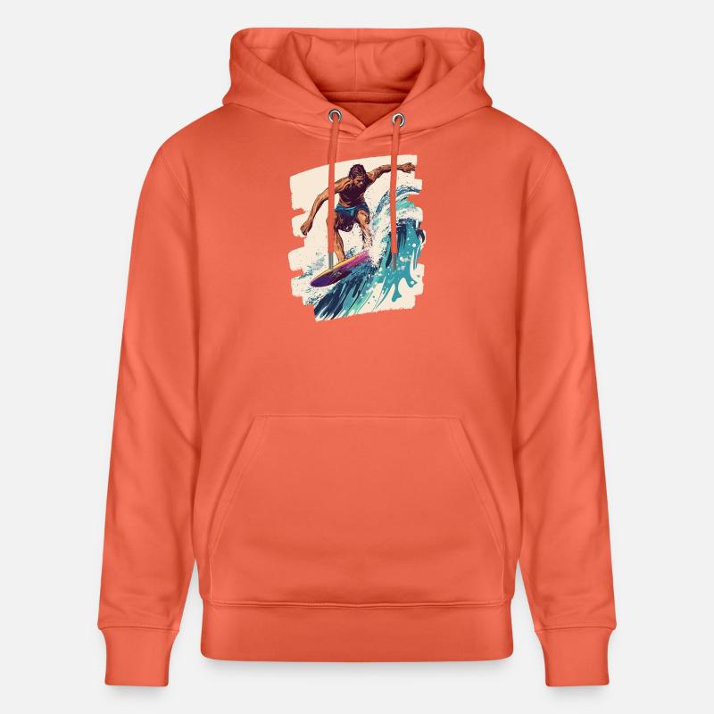Surfeur Surf Planche de surf Surf - Sweat à capuche bio CRUISER Stanley/Stella Unisexe - rouge clair