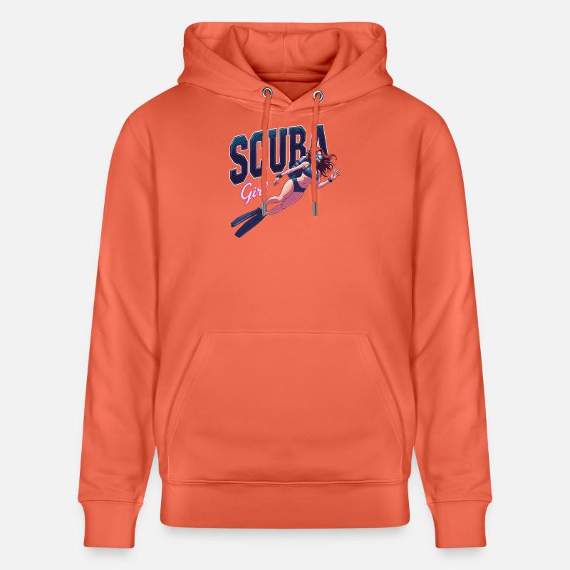 Conception de fille de plongée - Sweat à capuche bio CRUISER Stanley/Stella Unisexe - rouge clair