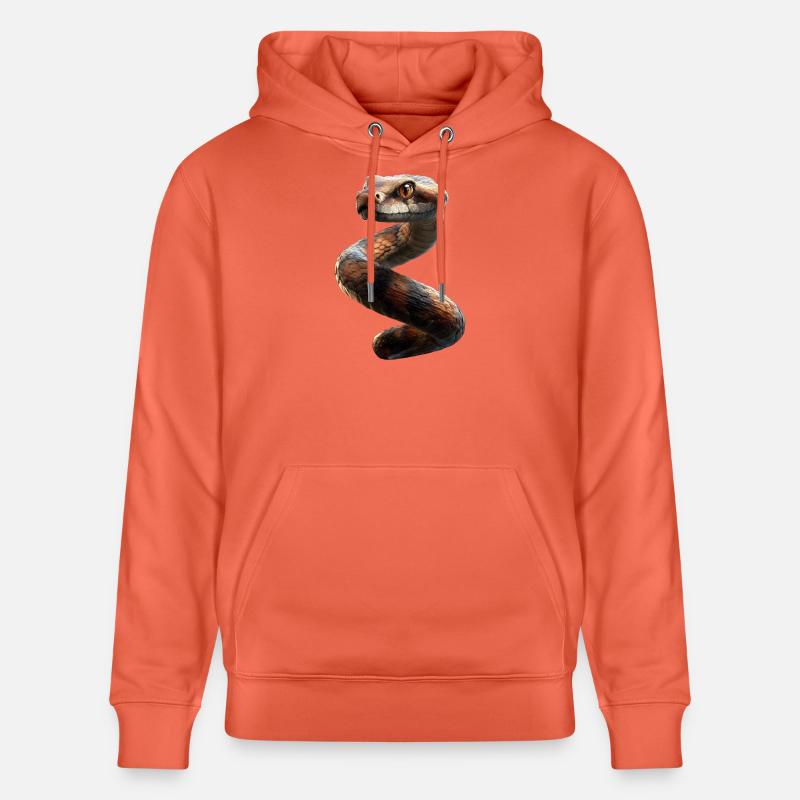 snake, python, cobra, rattlesnake, snakes - Stanley/Stella CRUISER Unisex Organic Hoodie - light red