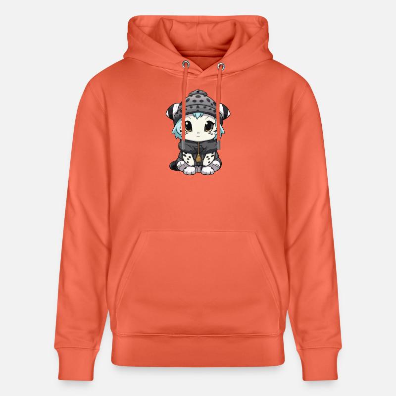 Bébé léopard des neiges léopard d’hiver - Sweat à capuche bio CRUISER Stanley/Stella Unisexe - rouge clair