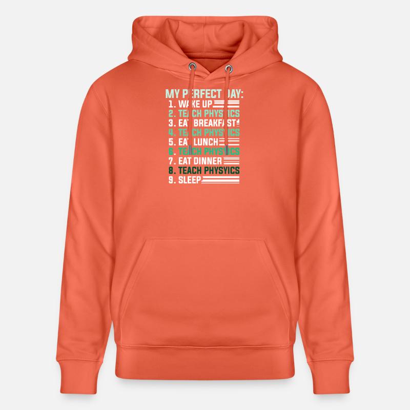 Physics Physicist Physics Student Physics Teacher - Stanley/Stella CRUISER Unisex Organic Hoodie - light red