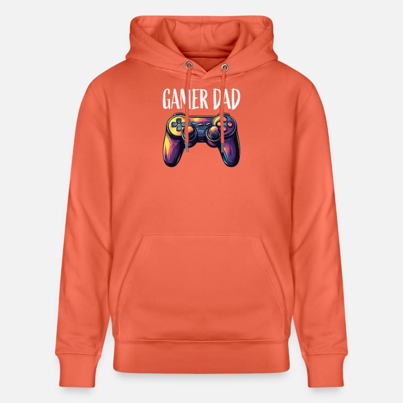Gamer Dad Controller Neon - Sweat à capuche bio CRUISER Stanley/Stella Unisexe - rouge clair