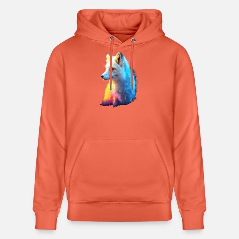 Polarfuchs Schneefuchs Eisfuchs Süßer Weißer Fuchs - Stanley/Stella Unisex Bio-Hoodie CRUISER - Hellrot