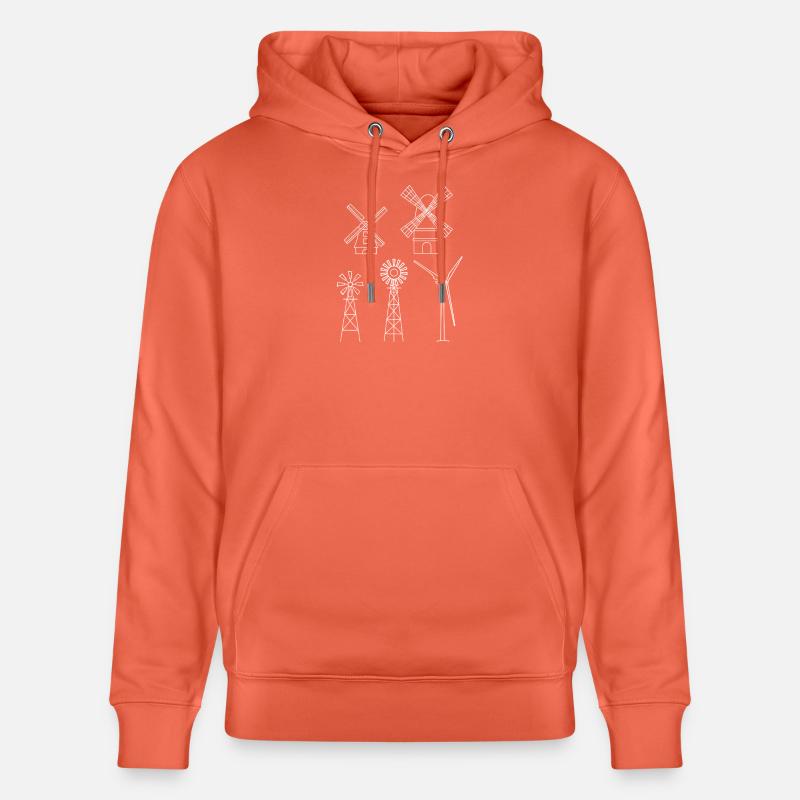 Énergie éolienne Éolienne Éolienne - Sweat à capuche bio CRUISER Stanley/Stella Unisexe - rouge clair