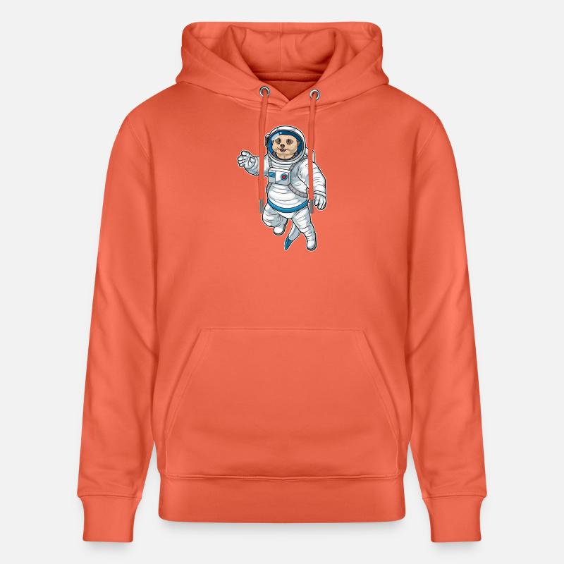 Astronaute spatial de Suricate - Sweat à capuche bio CRUISER Stanley/Stella Unisexe - rouge clair