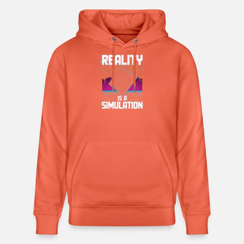 La réalité est une simulation - Sweat à capuche bio CRUISER Stanley/Stella Unisexe - rouge clair