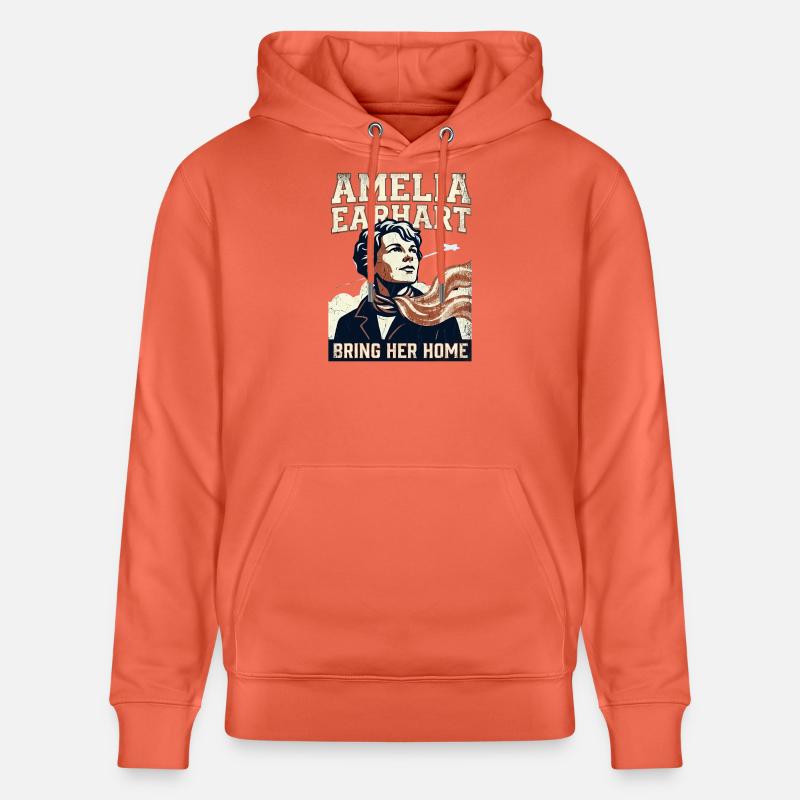 Amelia Earhart – Ramène-la à la maison - Sweat à capuche bio CRUISER Stanley/Stella Unisexe - rouge clair