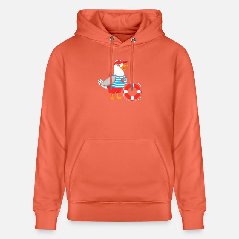 Conception de sauveteurs de mouette - Sweat à capuche bio CRUISER Stanley/Stella Unisexe - rouge clair