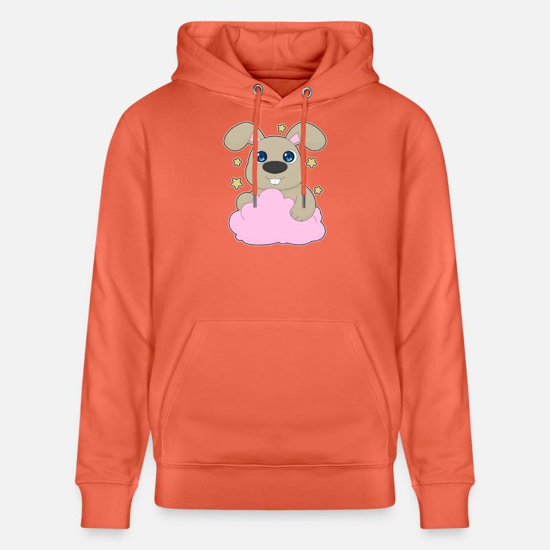 Nuages de lapin - Sweat à capuche bio CRUISER Stanley/Stella Unisexe - rouge clair