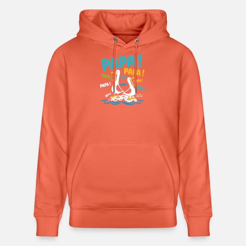 Papas oiseaux  - Sweat à capuche bio CRUISER Stanley/Stella Unisexe - rouge clair