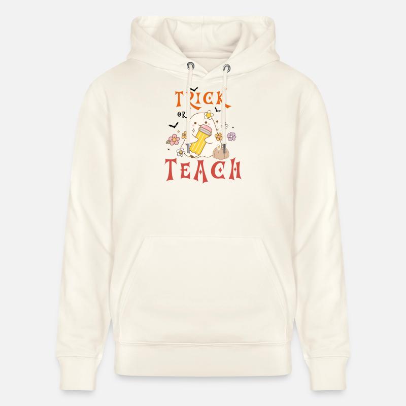Halloween-Lehrer austricksen oder unterrichten - Stanley/Stella Unisex Bio-Hoodie CRUISER  - Naturweiß 