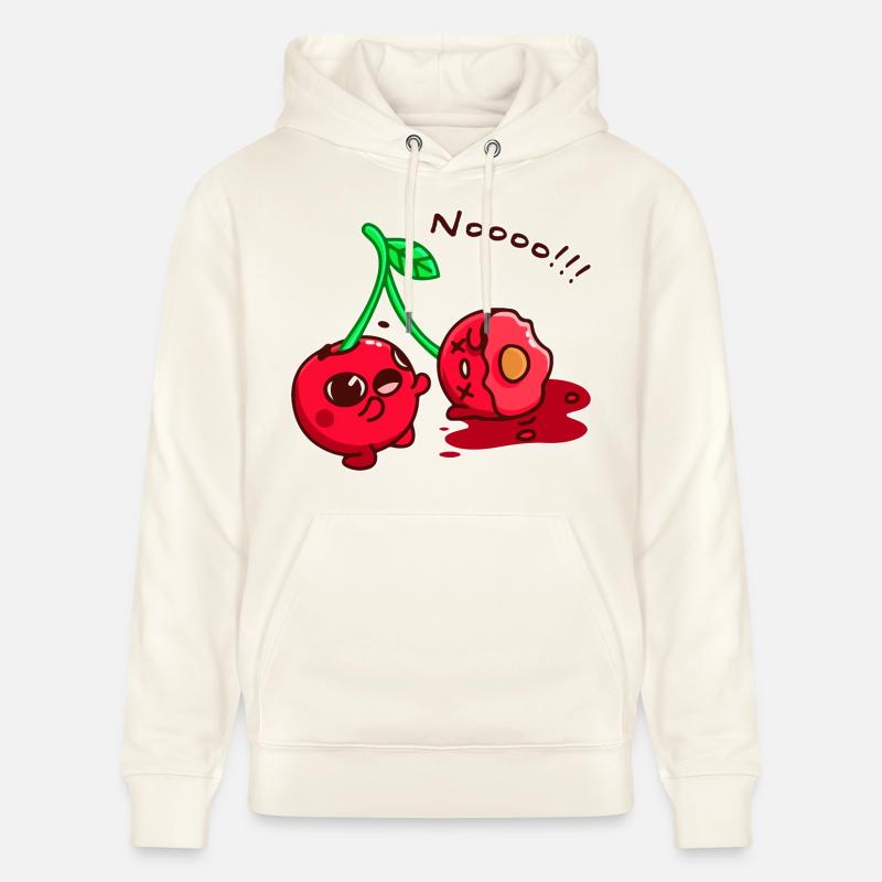 Drôle de paire de cerises - Sweat à capuche bio CRUISER Stanley/Stella Unisexe - blanc nature
